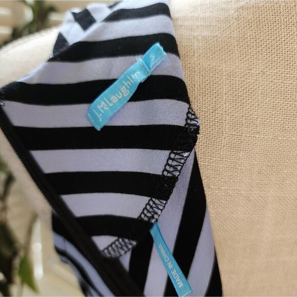 J.MCLAUGHLIN CHEVRON STRIPE BLACK/GRAY STRIPE SIZE SMALL - Picture 6 of 7